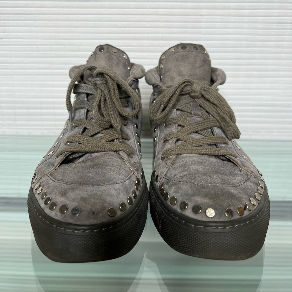 Laurence Dacade studded gray suede hightop sneakers sz40